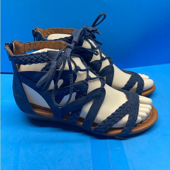 Women’s Sonoma VITALIZE ORTHOLITE Zip Up Sandal Navy Size 8 Sally - Picture 1 of 13